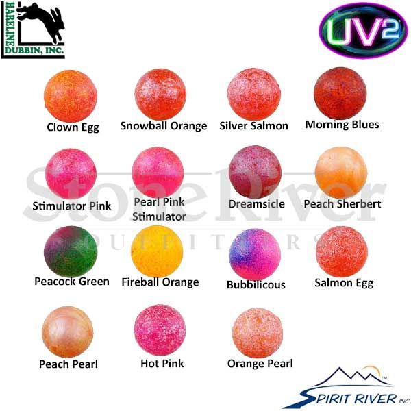 Hareline UV2 Fusion Egg Beads, Fireball Orange / 6mm