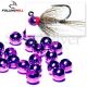 Fulling Mill Slotted Tungten Beads - Purple Metal